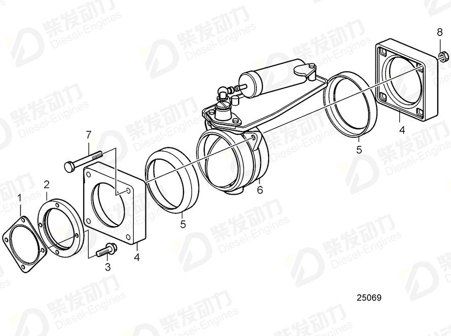 VOLVO Gasket 21480042 Drawing